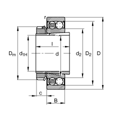 {(dio)S 2205-K-2RS-TVH-C3 + H305, (j) DIN 630  DIN 5415 (bio)(zhn)Ҫߴ, F׺;oɂ(c)ܷ
