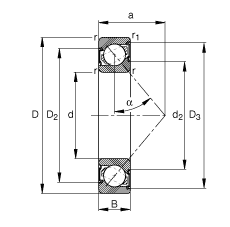 ǽ|S 7305-B-2RS-TVP, (j) DIN 628-1 (bio)(zhn)Ҫߴ|  = 40ɂ(c)ܷ